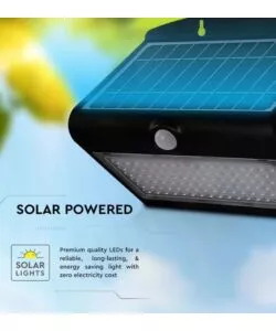 Lampada led solare a muro da esterno vtac nero 4000k